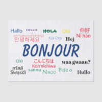 Bonjour Hello Languages World Viagem Colorful