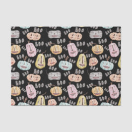 Papel De Seda Boo de Aquarela Bonita Spooky Pumpkin Halloween