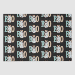 Papel De Seda Boo Fantasma Laranja Verde Fora do Dia das Bruxas 