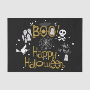 Papel De Seda Boo Feliz Halloween Caprichoso Embrulho de Present