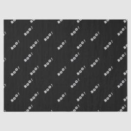 Papel De Seda Boo palavras de Halloween sobre preto