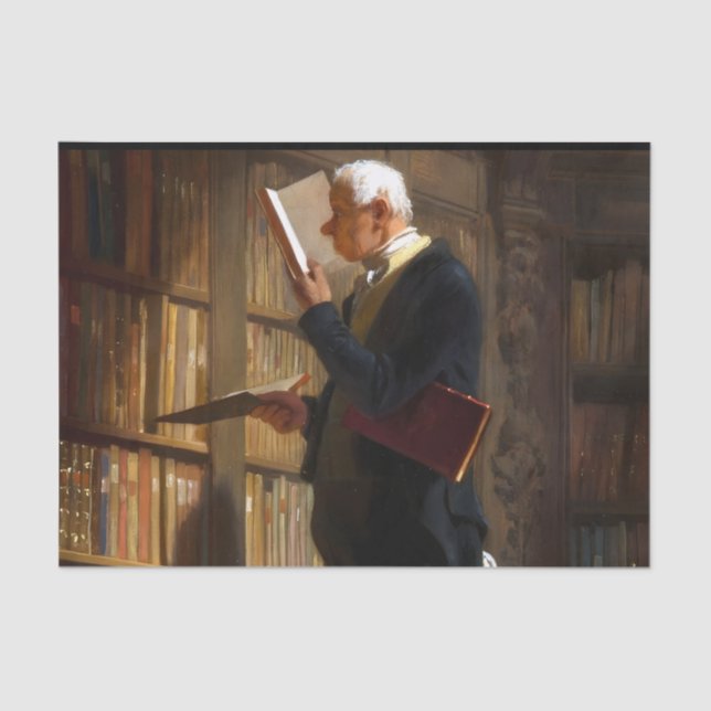 Papel De Seda Bookworm Carl Spitzweg Art (Frente )
