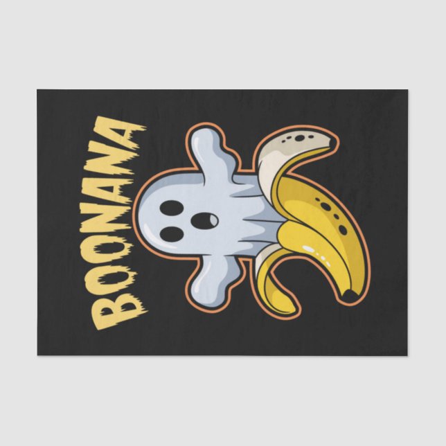 Papel De Seda Boonana Fantasma Banana Halloween Bonito (Frente )