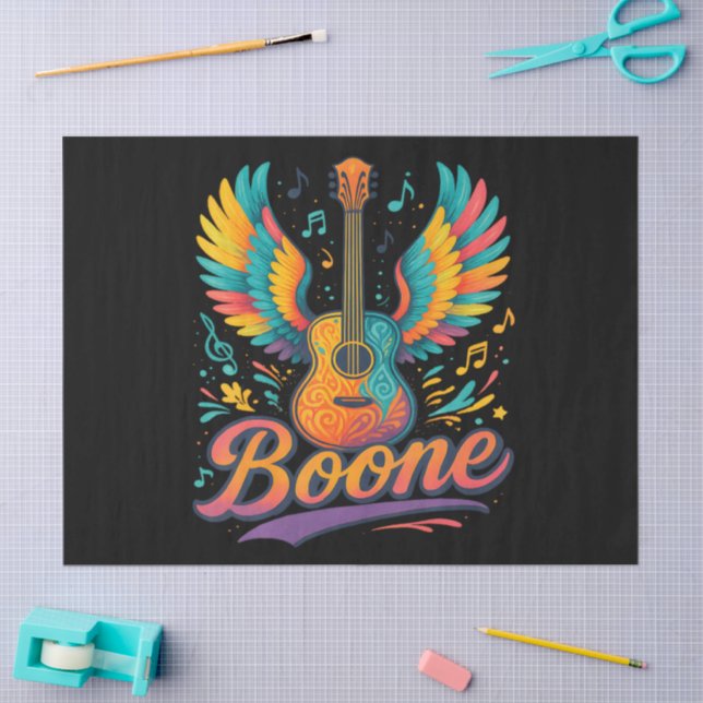 Papel De Seda Boone Guitar (Arte )