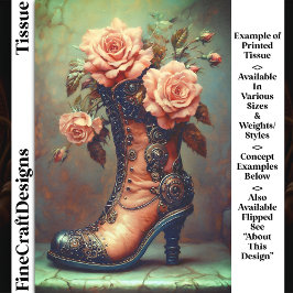 Papel De Seda Boot e Rosas Rosa Boot das Mulheres Steampunk DF8L