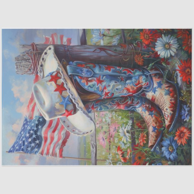 Papel De Seda Boots Patrióticos (Frente )