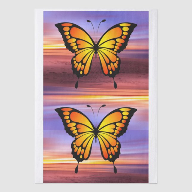 Papel De Seda Borboleta  (Frente )
