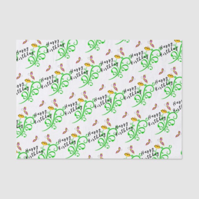 Papel De Seda Borboleta (Frente )