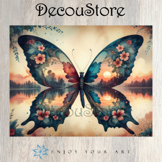Papel De Seda Borboleta Crepuscular Decoupage