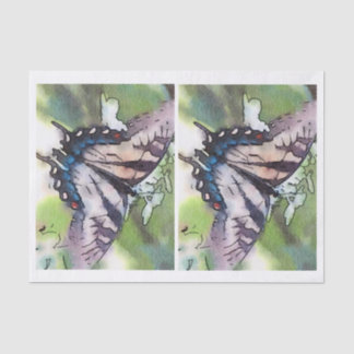 Papel De Seda Borboleta da aguarela para o decoupage da garrafa