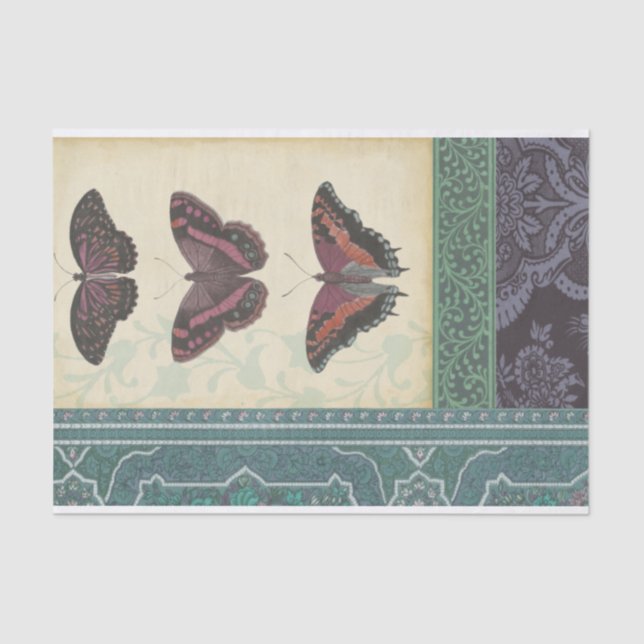 Papel De Seda Borboleta Decorativa Brocade pelo Vision Studio (Frente )