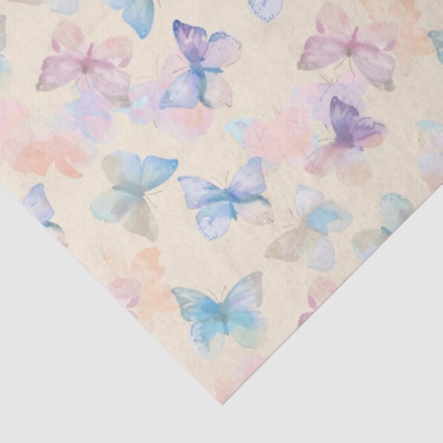 Papel De Seda Borboleta Decoupage de Creme  (Detalhes )