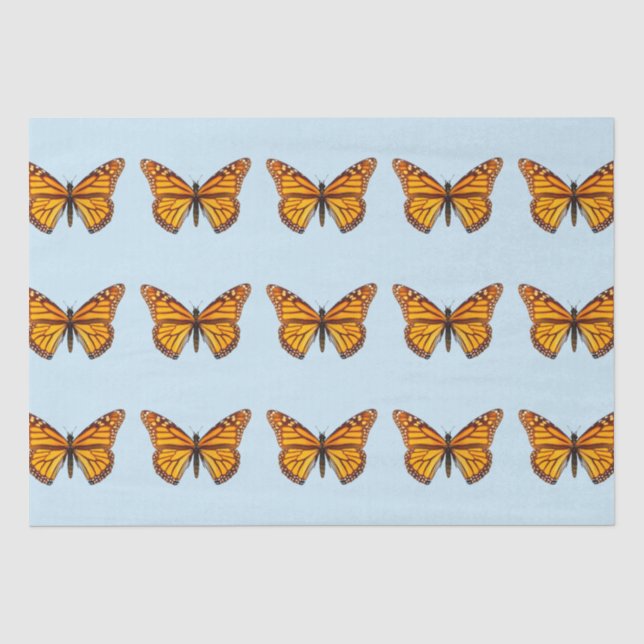 Papel De Seda Borboleta Monarca (Frente )