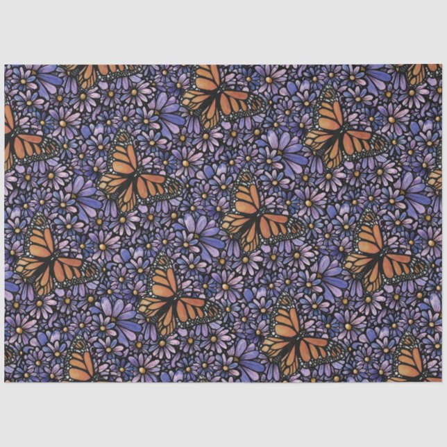 Papel De Seda Borboleta Monarca (Frente )