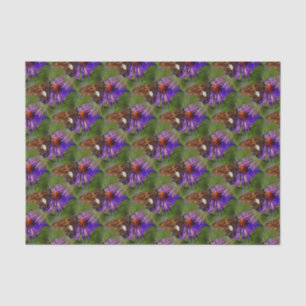 Papel De Seda Borboleta No Padrão De Arte Natural Da Flor