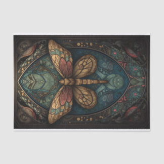 Papel De Seda Borboleta ornamentado em tons silenciosos