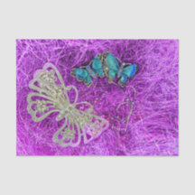 Borboleta Roxo Azul Turquesa Dourado Elegante