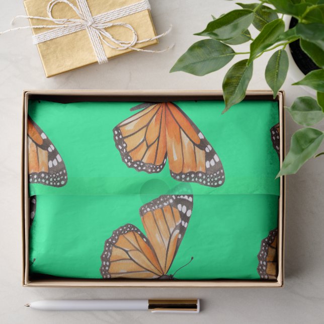 Papel De Seda Borboleta verde lima (Presente)