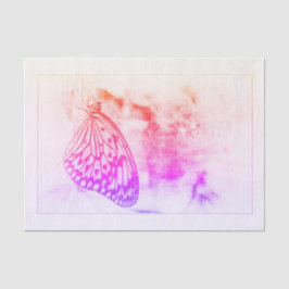 Papel De Seda Borboleta Vintage Antiquamente Púrpura Arte Laranj