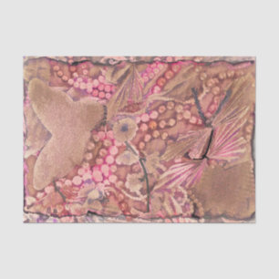 Papel De Seda Borboleta Vintage Aquarela Rosa Sépia Romântico