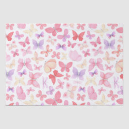 Papel De Seda Borboletas Amarelas Roxas Rosas
