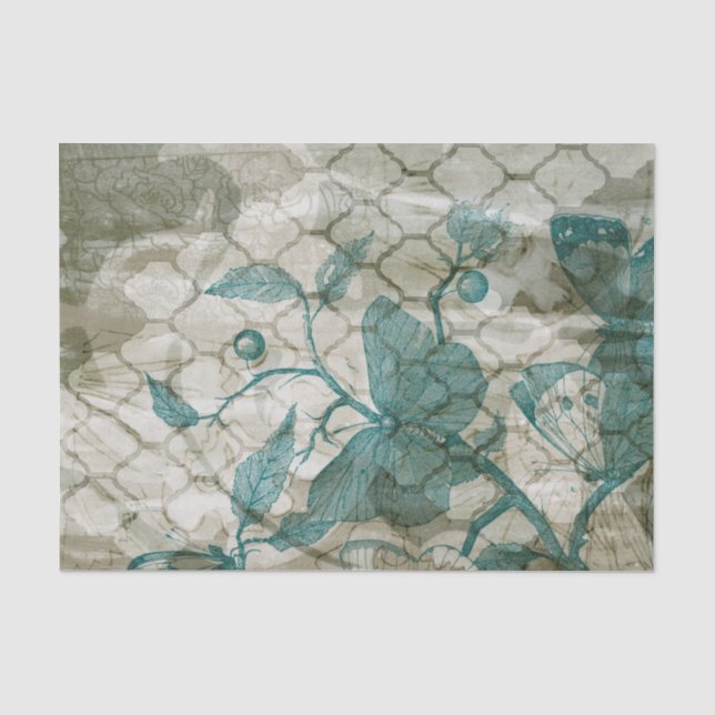 Papel De Seda Borboletas árabes V (Frente )