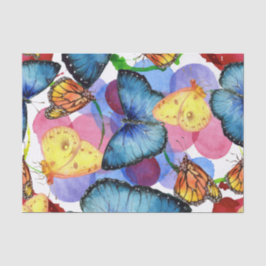 Papel De Seda Borboletas com a coluna traseira da pintura de Abs