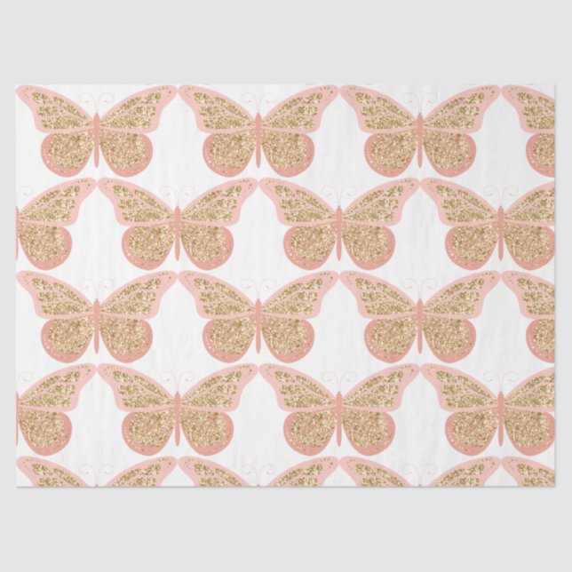 Papel De Seda Borboletas da Glitter Series Design 1 (Frente )