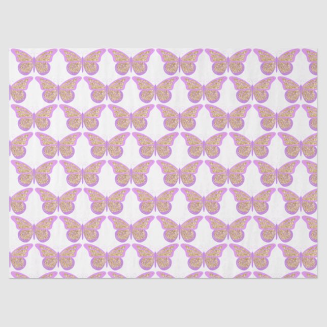 Papel De Seda Borboletas da Glitter Series Design 7 (Frente )