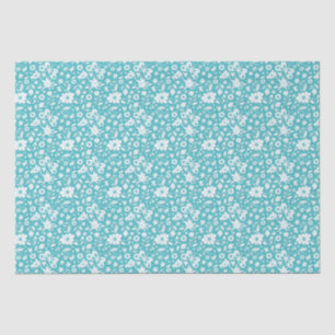 Papel De Seda Borboletas E Flores Em Aqua