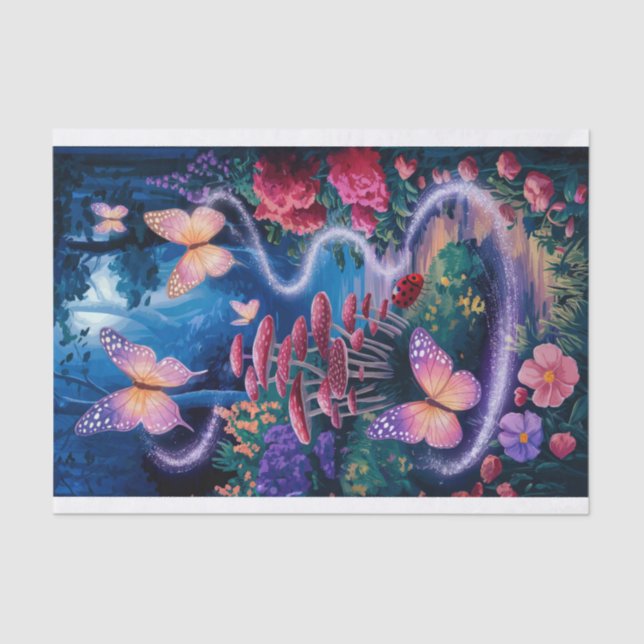 Papel De Seda Borboletas, Pavial da Noite Eetérea, (Frente )