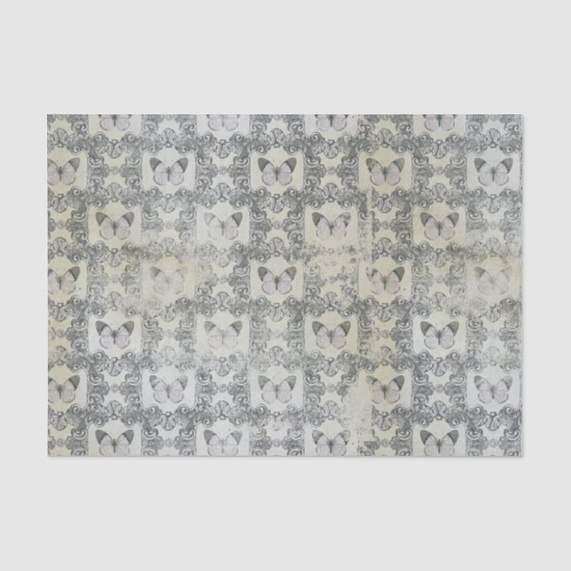 Papel De Seda Borboletas Vintage (Frente )