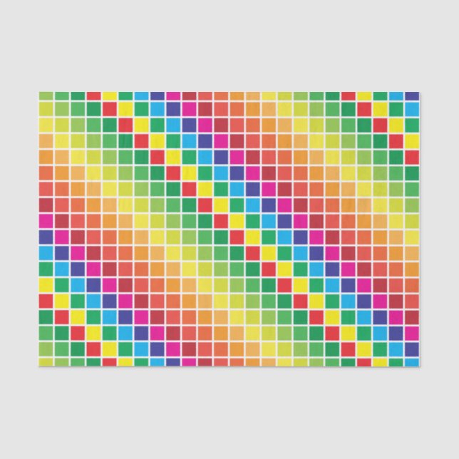 Papel De Seda borda branca de amostras de cores (Frente )