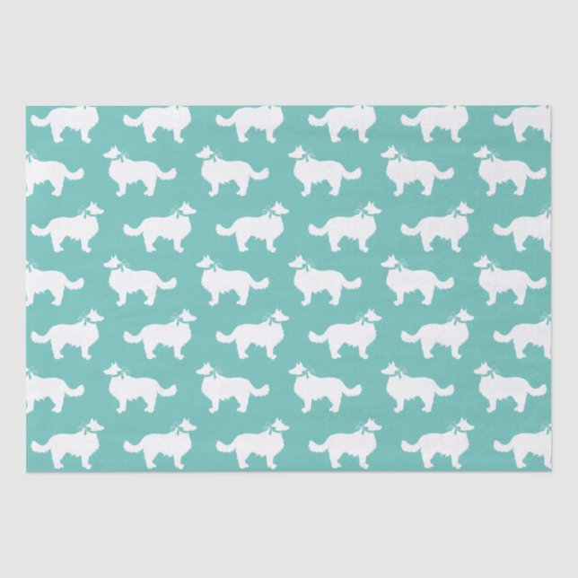 Papel De Seda Borda Collie Dog Puppy (Frente )