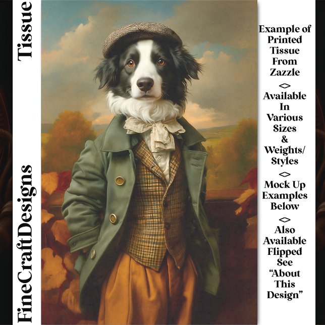 Papel De Seda Border Collie Cachorro No Outono/Queda DV9L Decoup (Criador carregado)