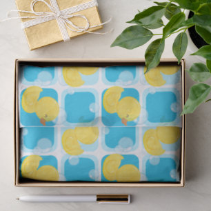 Papel De Seda Borracha de Aquarela Azul Ducky