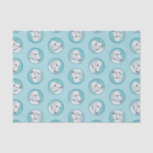 Papel De Seda Borzoi White Painting Russo Wolfhound Art