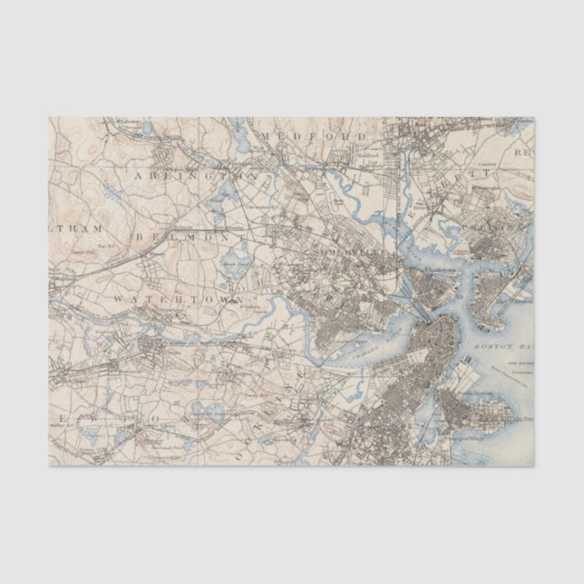 Papel De Seda Boston, Massachusetts (Frente )