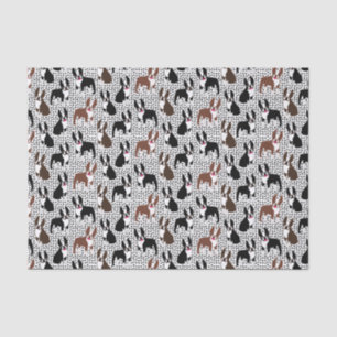 Papel De Seda Boston Terriers Cute Puppy Dog Pattern