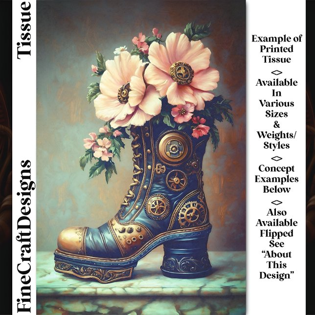 Papel De Seda Bota Divertida Extremamente Steampunk, Decoupage F (Criador carregado)