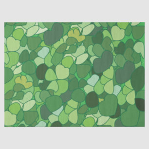 Papel De Seda Botânica de Folha Verde