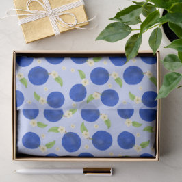 Papel De Seda Botanical Plums Collection Blue