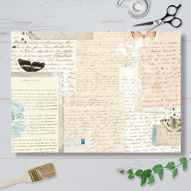 Papel De Seda Botanical Vintage Letters (Criador carregado)