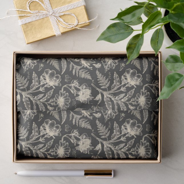 Papel De Seda Botânicas Vintage (Presente)