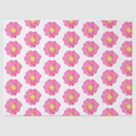 Papel de Seda Botânico Rosa Peônia para Embrulho d