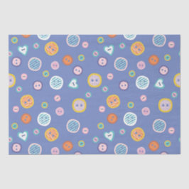 Papel De Seda Botões de Corte