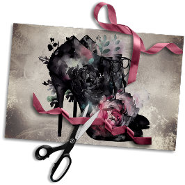 Papel De Seda Boudoir | Boinas de alto salto rosa-rosa vitoriano