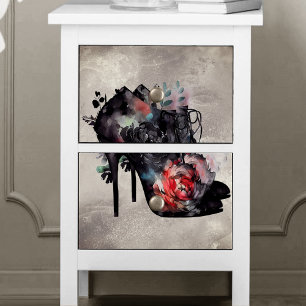 Papel De Seda Boudoir Botas de alto salto das Rosas vermelhas