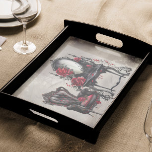 Papel De Seda Boudoir Vanity Mirror e Victorian Parlor Preside