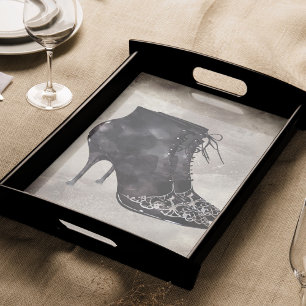 Papel De Seda Boudoir Victorian Antique Stiletto Heel Booties